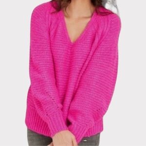 Universal Thread - Chunky Knit Pullover Sweater - Hot Pink - Size Medium